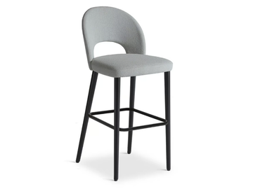 DIXIE 545 - High upholstered fabric stool with back by Origins 1971 - view 2